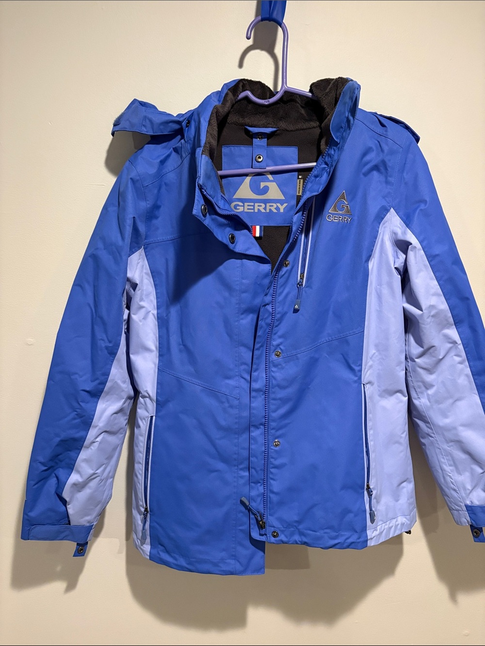 Gerry Blue Two-Tone Waterproof Ski Jacket with Removable Liner